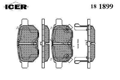 Колодки тормозные (задние) Toyota Auris/IQ/Urban Cruiser 07-