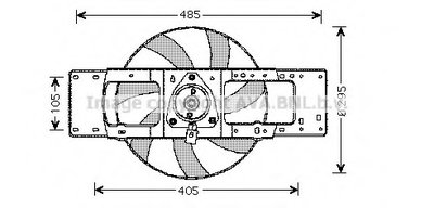 Вентилятор, охлаждение двигателя AVA QUALITY COOLING купить