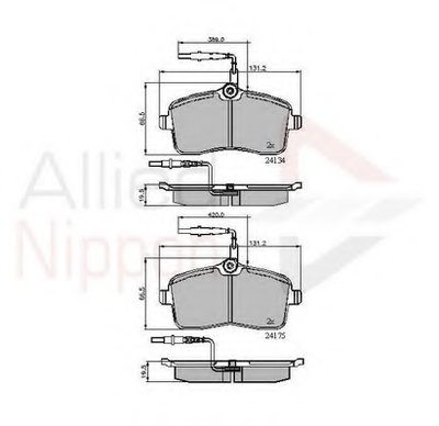 Комплект тормозных колодок, дисковый тормоз ANL Braking COMLINE купить