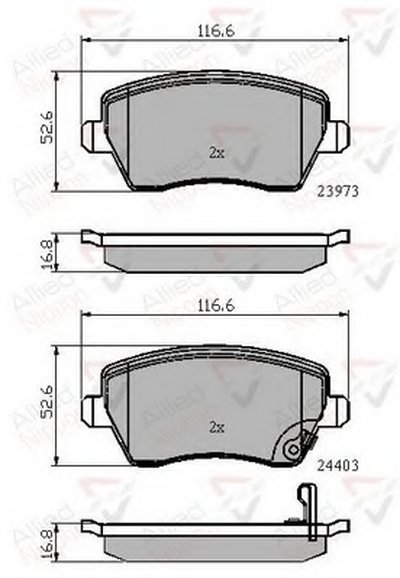 Комплект тормозных колодок, дисковый тормоз ANL Braking COMLINE купить