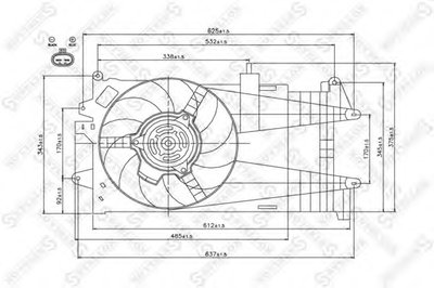 Вентилятор, охлаждение двигателя STELLOX купить