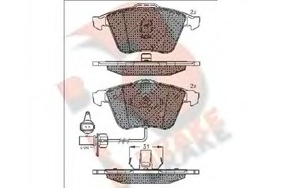 Комплект тормозных колодок, дисковый тормоз R BRAKE купить