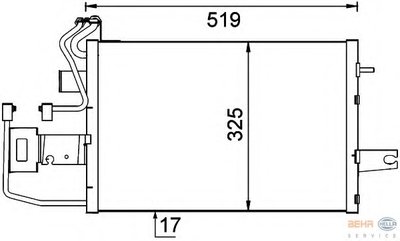 Конденсатор, кондиционер BEHR HELLA SERVICE HELLA купить