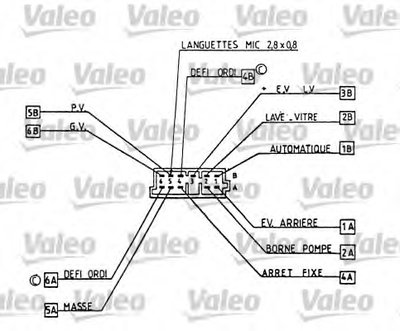 Выключатель на колонке рулевого управления VALEO купить