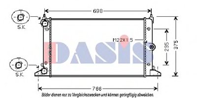 Радиатор, охлаждение двигателя AKS DASIS купить