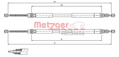 Трос, стояночная тормозная система COFLE METZGER купить