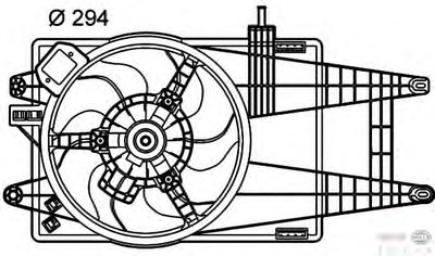 Вентилятор, охлаждение двигателя BEHR HELLA SERVICE купить