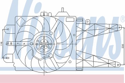 Вентилятор, охлаждение двигателя NISSENS купить
