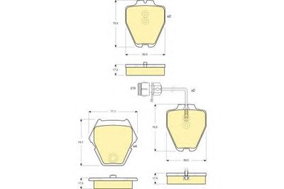 Комплект тормозных колодок, дисковый тормоз GIRLING купить