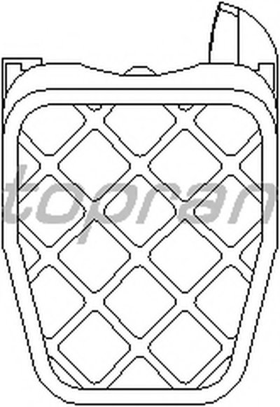 Педальные накладка, педаль тормоз TOPRAN купить