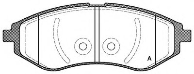 Комплект тормозных колодок, дисковый тормоз ADVANCE OPEN PARTS купить