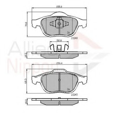 Комплект тормозных колодок, дисковый тормоз ANL Braking COMLINE купить