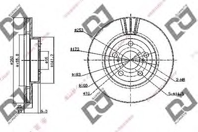 Тормозной диск DJ PARTS купить