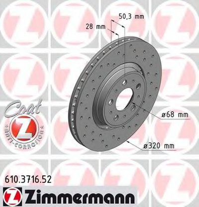 Тормозной диск SPORT BRAKE DISC COAT Z ZIMMERMANN купить