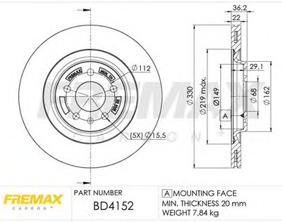 Тормозной диск Premium Black Carbon + FREMAX купить