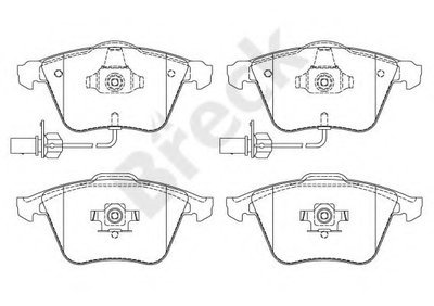 Комплект тормозных колодок, дисковый тормоз BRECK купить