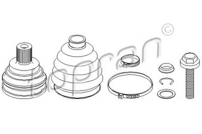 Шарнирный комплект, приводной вал TOPRAN купить