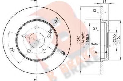 Тормозной диск R BRAKE купить