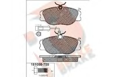 Комплект тормозных колодок, дисковый тормоз R BRAKE купить