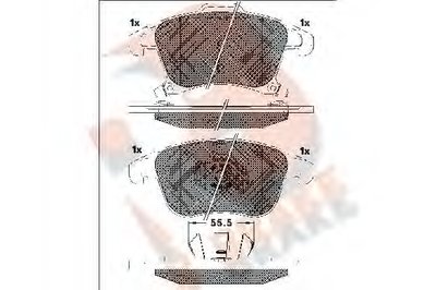 Комплект тормозных колодок, дисковый тормоз R BRAKE купить