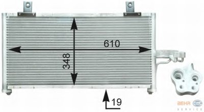 Конденсатор, кондиционер BEHR HELLA SERVICE HELLA купить