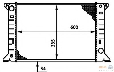 Радиатор, охлаждение двигателя BEHR HELLA SERVICE HELLA купить