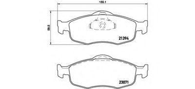 Комплект тормозных колодок, дисковый тормоз BREMBO купить