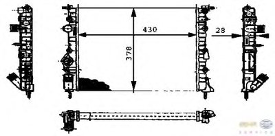 Радиатор, охлаждение двигателя BEHR HELLA SERVICE купить