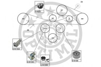 Комплект ремня ГРМ OPTIMAL купить