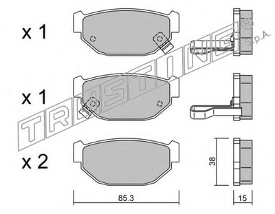 Комплект тормозных колодок, дисковый тормоз TRUSTING купить