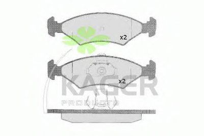 Комплект тормозных колодок, дисковый тормоз KAGER купить