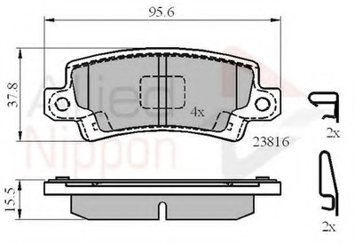 Комплект тормозных колодок, дисковый тормоз ANL Braking COMLINE купить