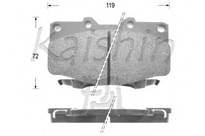 Комплект тормозных колодок, дисковый тормоз KAISHIN купить