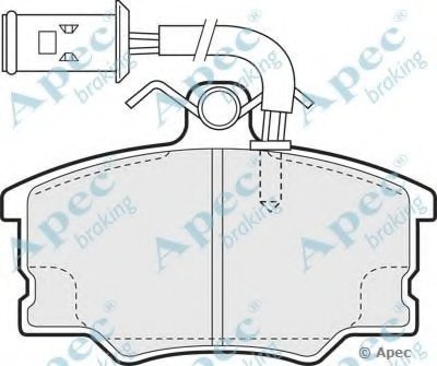 Комплект тормозных колодок, дисковый тормоз APEC braking купить