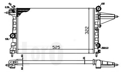 Радиатор, охлаждение двигателя LORO купить