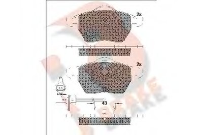 Комплект тормозных колодок, дисковый тормоз R BRAKE купить