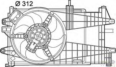 Вентилятор, охлаждение двигателя BEHR HELLA SERVICE HELLA купить
