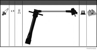 Комплект проводов зажигания HERTH+BUSS JAKOPARTS купить
