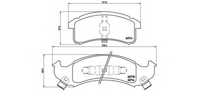 Комплект тормозных колодок, дисковый тормоз BREMBO купить