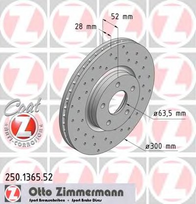 Тормозной диск SPORT BRAKE DISC COAT Z ZIMMERMANN купить