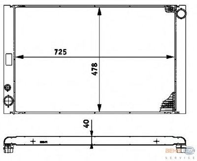 Радиатор, охлаждение двигателя BEHR HELLA SERVICE купить