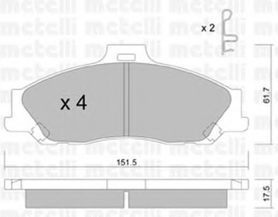 Комплект тормозных колодок, дисковый тормоз METELLI купить