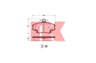 Комплект тормозных колодок, дисковый тормоз NK купить