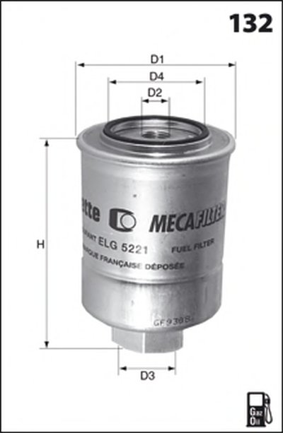 Фильтр топливный MITSUBISHI L 200 2.5 DI-D 2005/12-, MAZDA 3/5/6 2.0 DI/2.0