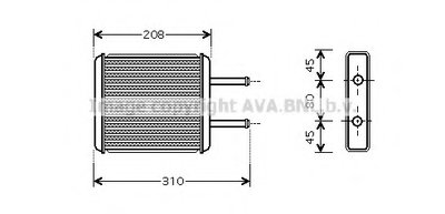 Теплообменник, отопление салона AVA QUALITY COOLING купить