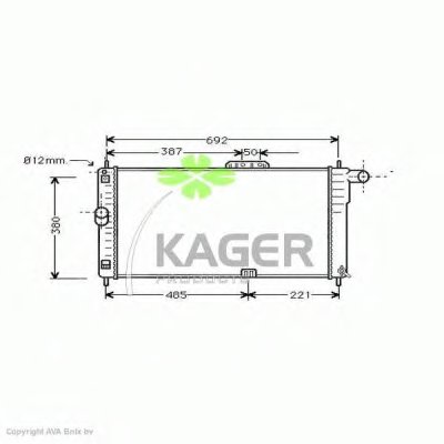 Радиатор, охлаждение двигателя KAGER купить