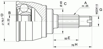 Шарнирный комплект, приводной вал SPIN OPEN PARTS купить