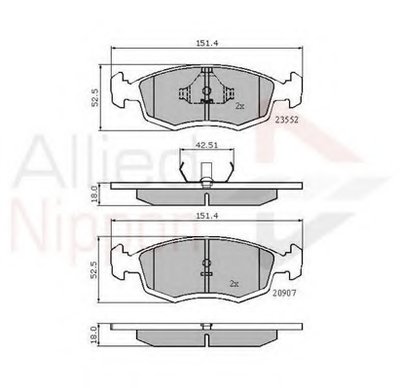 Комплект тормозных колодок, дисковый тормоз ANL Braking COMLINE купить