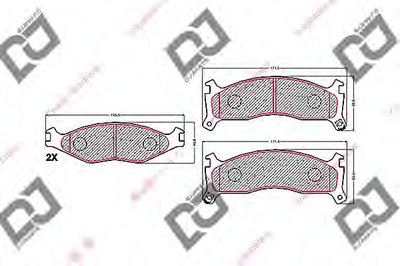 Комплект тормозных колодок, дисковый тормоз DJ PARTS купить