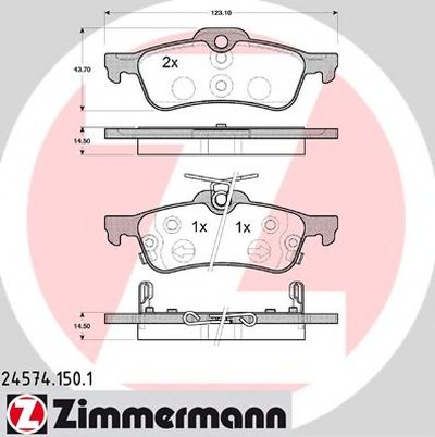 Комплект тормозных колодок, дисковый тормоз ZIMMERMANN купить